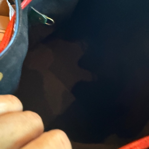 Louis Vuitton Noe Blue Epi Leather Bucket Bag. Color-block Pattern w Brass Hardw - Picture 8 of 8